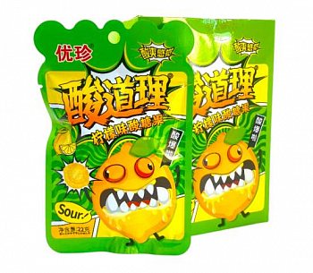 Карамель "Lemon is Crazy" с шипучкой внутри лимон 22гр 1шт/20уп